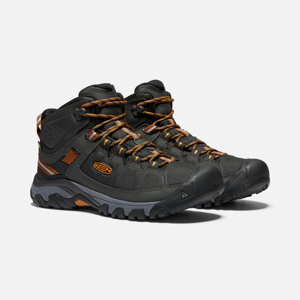 Botas de Seguridad Keen Mexico Negros/Dorados - Hombre Targhee Exp Waterproof Mid - HO4517062